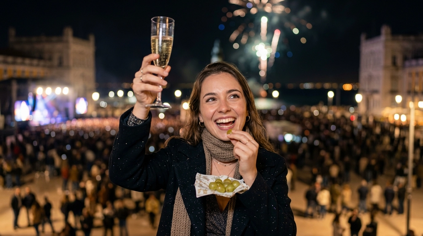 New Year's Eve in Lissabon 2026/2027 – Feuerwerk und Silvesterparty am Praça do Comércio