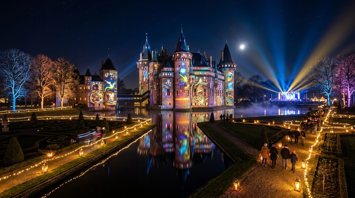 Lumineuze Nachten Kasteel de Haar 2026: Lichterfest im größten Schloss der Niederlande