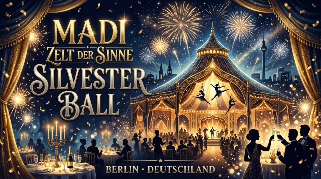 MADI Zelt der Sinne Silvester Ball 2026 in Berlin: Orientalische Gala zum Jahreswechsel