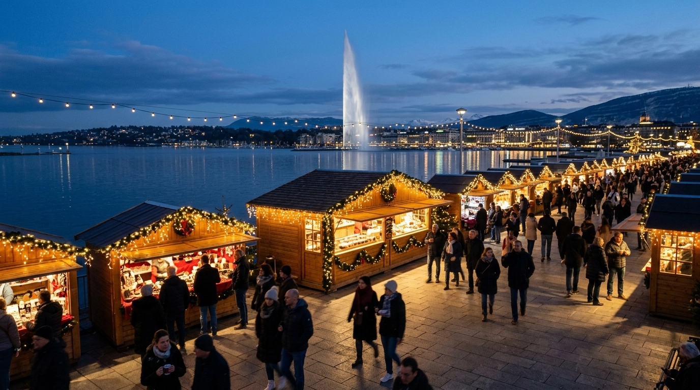 Weihnachtsmarkt Genf 2026: Noël au Quai am Genfersee