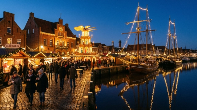 Maritimer Engelkemarkt Emden 2026 – Weihnachtsmarkt am Ratsdelft in Ostfriesland