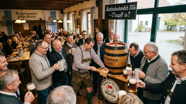 Martinibockanstich 2026: Bockbieranstich bei Brauerei Martin in Hausen