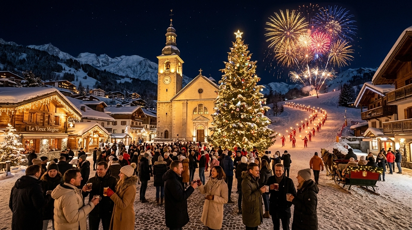 Silvester in Megève (Frankreich) 2026/2027: Feiern, Programm & Events