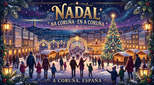 Nadal na Coruña 2026–2027 – Weihnachtslichter in A Coruña