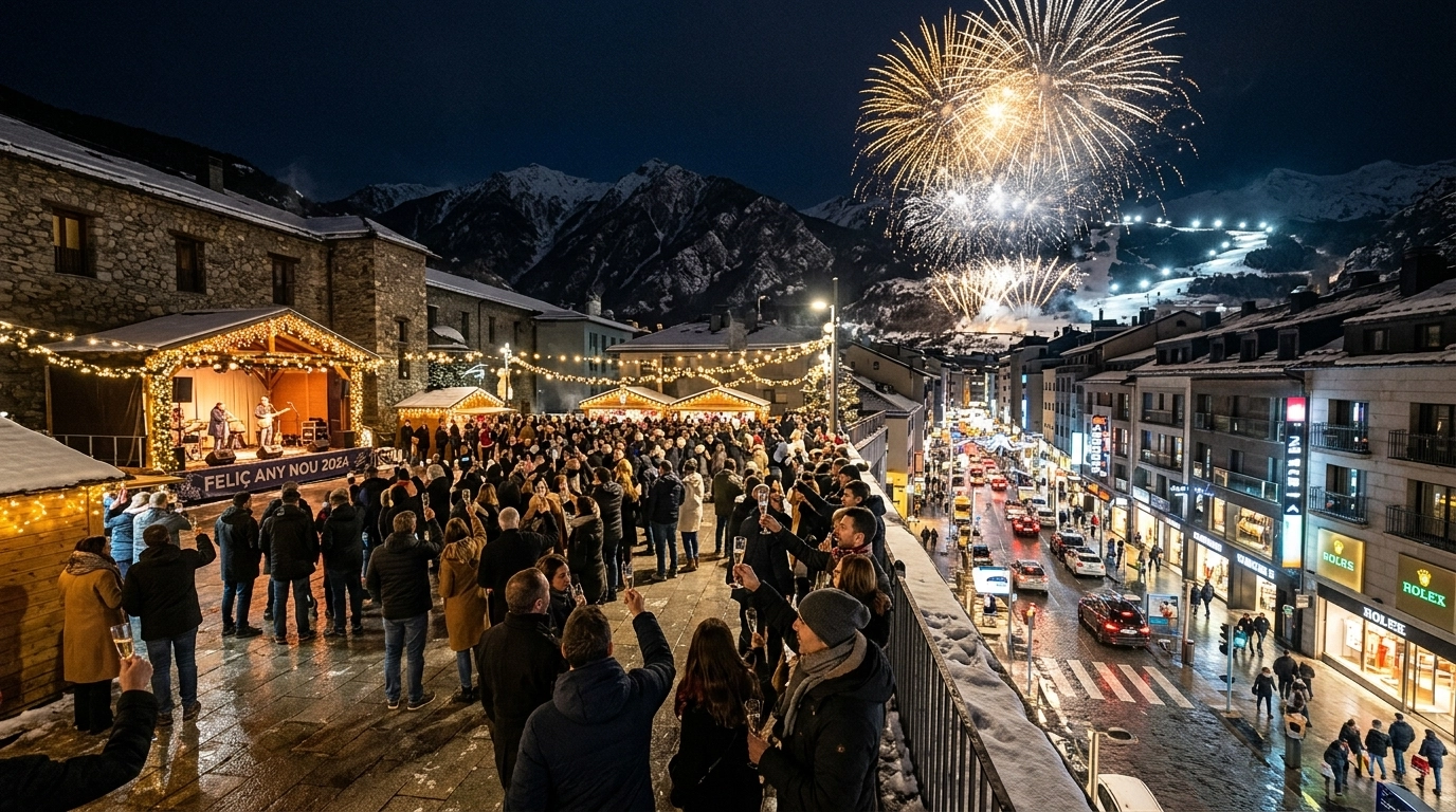 Silvester in Andorra la Vella 2026/2027 – Feiern, Ski & Shopping