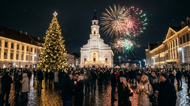 Silvester in Kaunas (Litauen) 2026/2027: Feiern, Feuerwerk und Programm