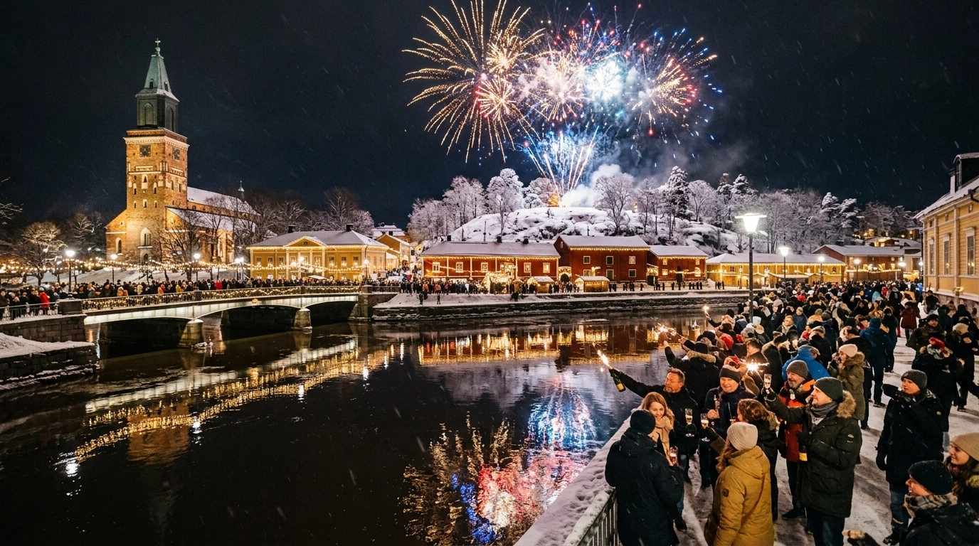 Silvester in Turku (Finnland) 2026/2027: Feuerwerk, Feiern und Programm