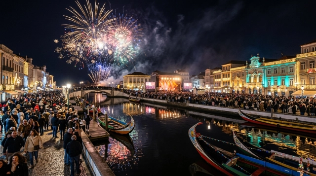 Silvester in Aveiro (Portugal) 2026/2027: Feiern, Feuerwerk und Programm