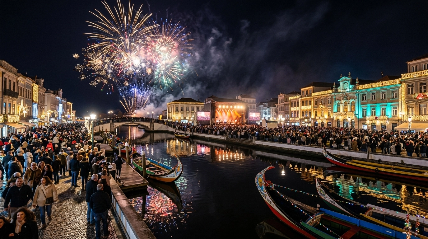 Silvester in Aveiro (Portugal) 2026/2027: Feiern, Feuerwerk und Programm