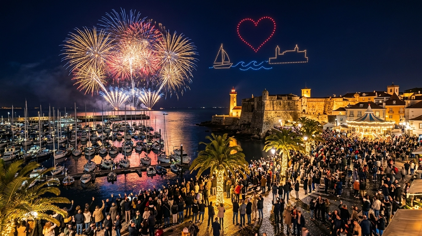 Silvester in Cascais (Portugal) 2026/2027: Feuerwerk, Programm und Feiern