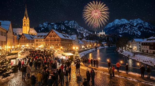 Silvester in Füssen 2026/2027 – Feiern, Programm & Feuerwerk
