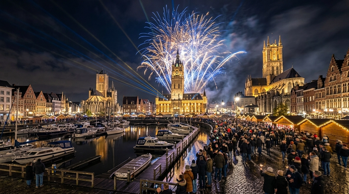 Silvester in Gent (Belgien) 2026/2027: Feuerwerk, Feiern & Programm