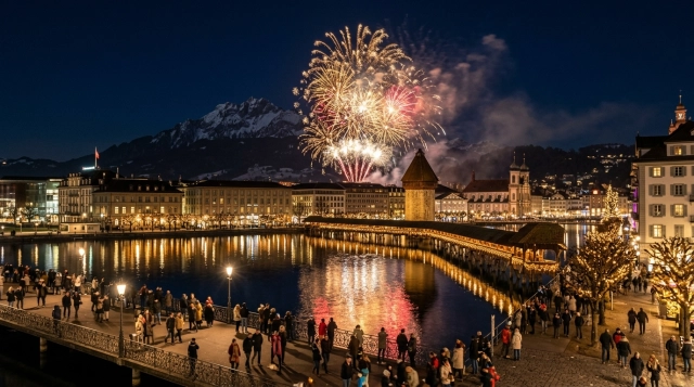 Silvester & Neujahr in Luzern 2026/2027 – Feiern am Vierwaldstättersee
