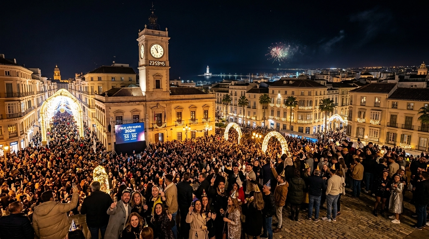 Silvester in Malaga 2026/2027 – Feiern, Programm und Events