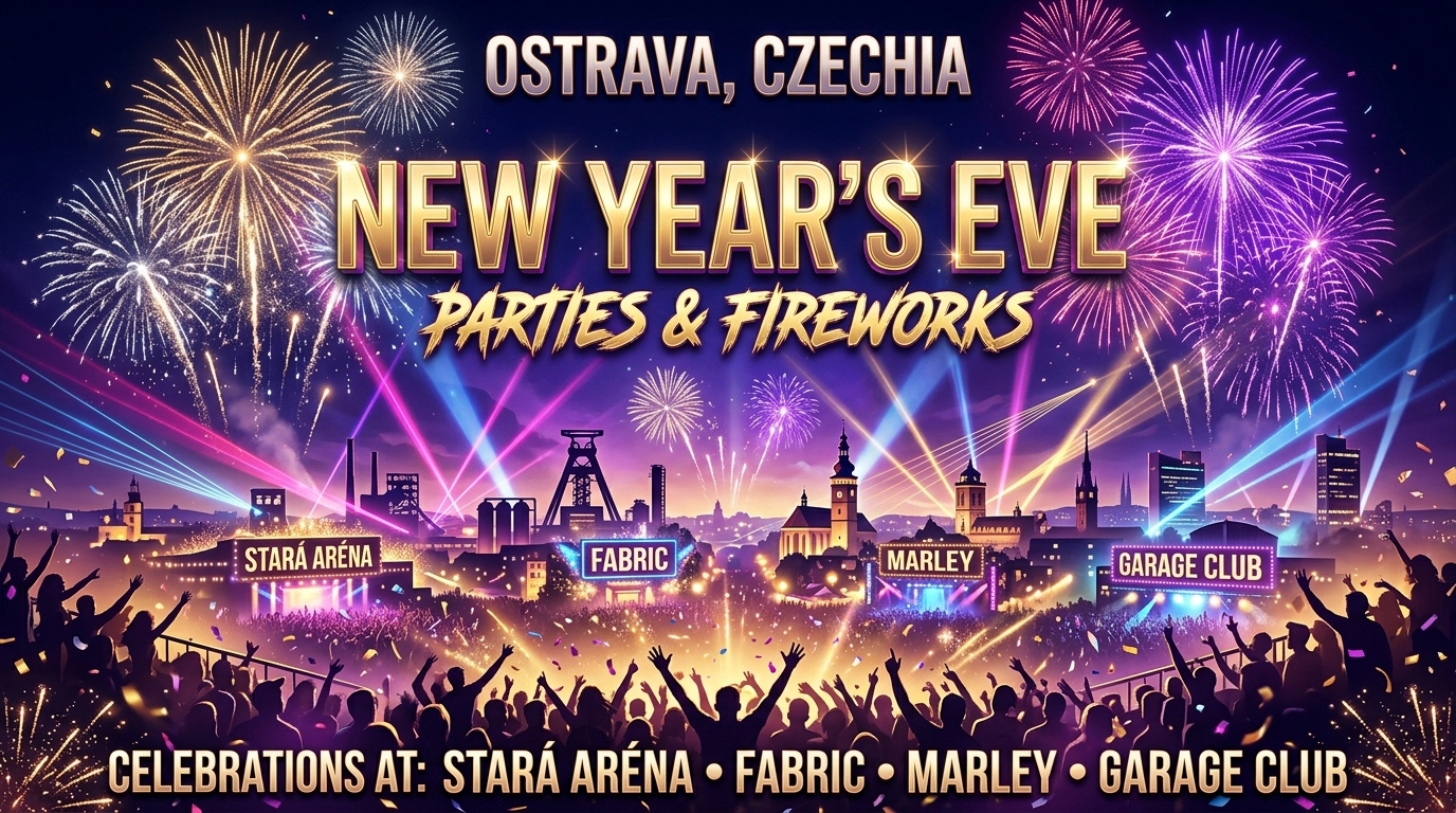Silvester in Ostrava 2026/2027 – Clubpartys, Disco & Feuerwerk