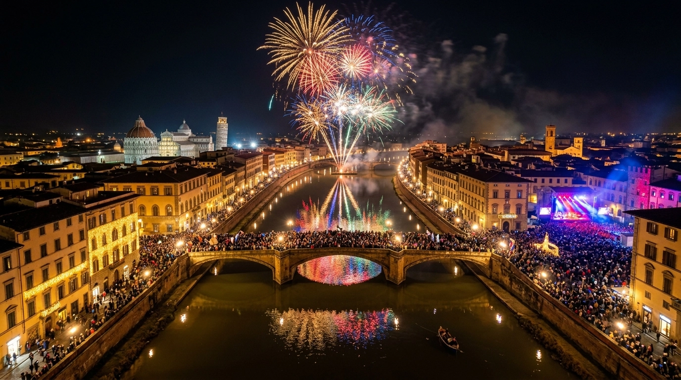 Silvester in Pisa (Italien) 2026/2027: Feuerwerk, Konzerte & Programm