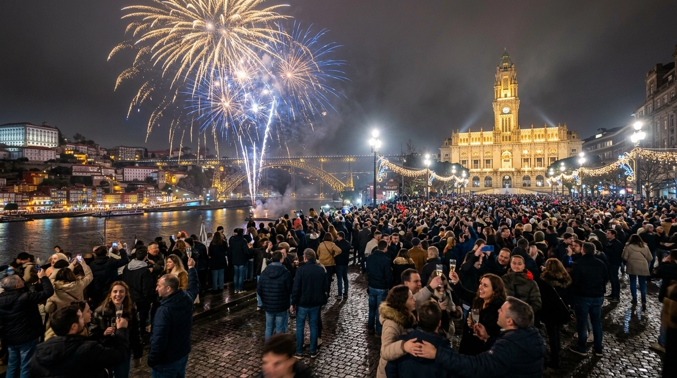 Silvester in Porto 2026/2027: Feiern, Programm & Feuerwerk