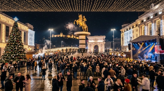 Silvester in Skopje 2026/2027 – Neujahrsfeiern am Mazedonienplatz