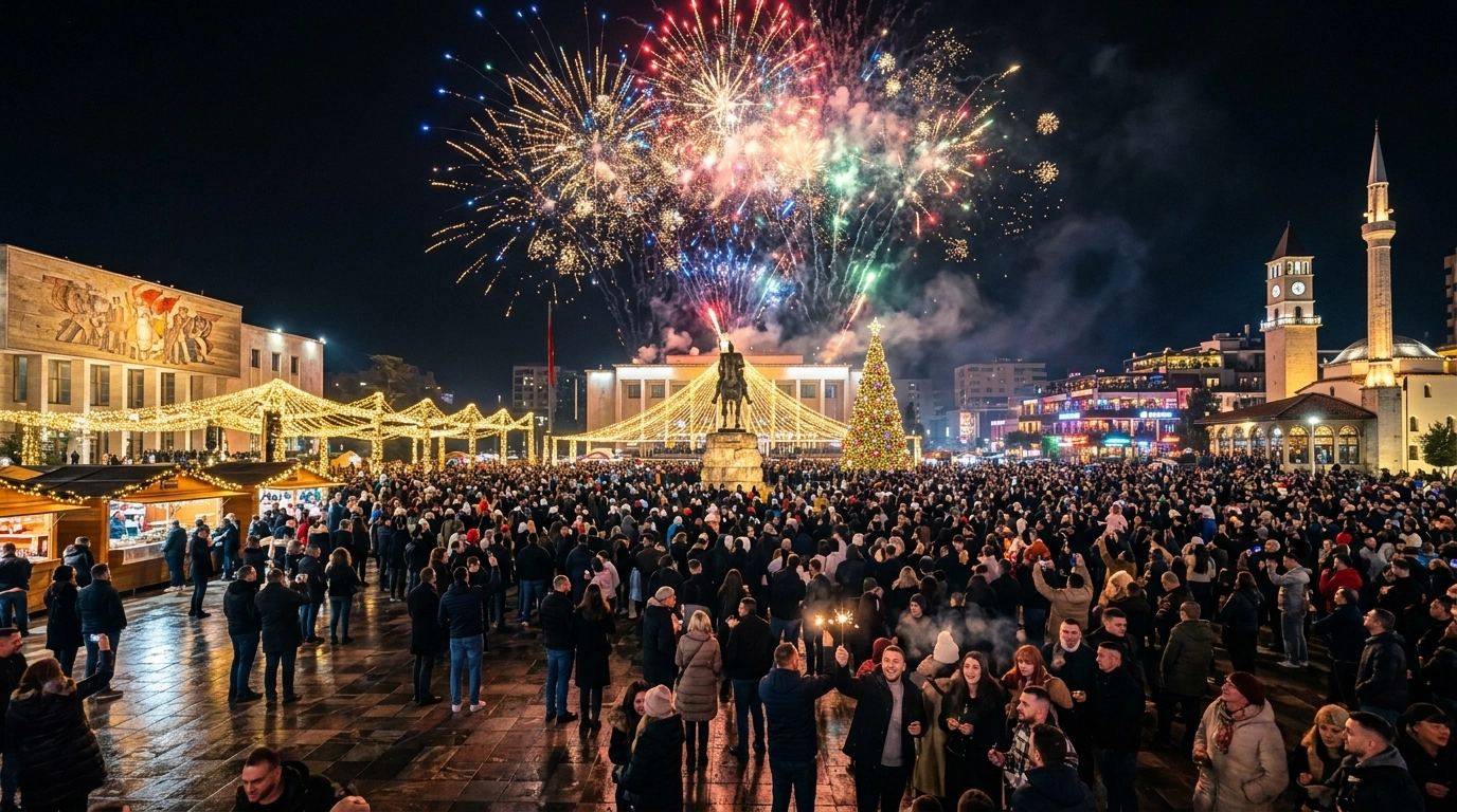 Silvester in Tirana 2026/2027 – Feiern, Feuerwerk und Programm