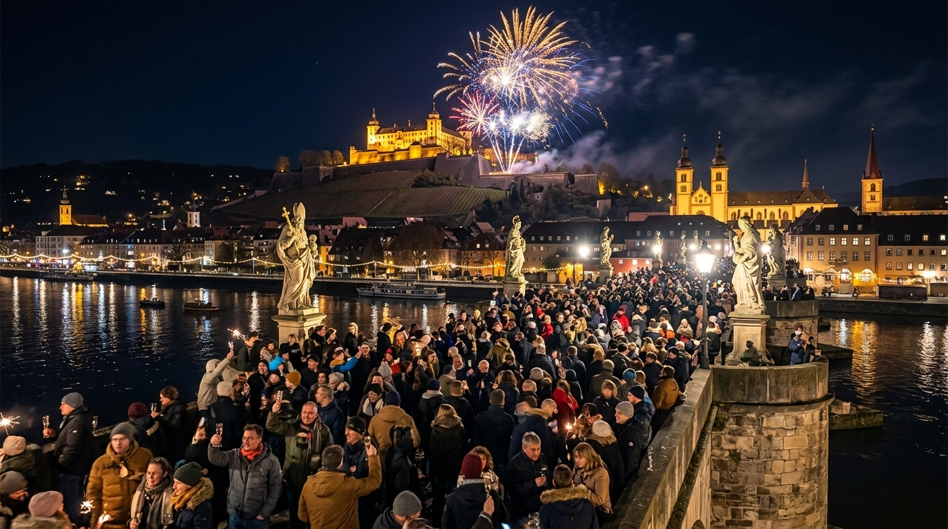 Silvester in Würzburg 2026/2027: Feuerwerk & Programm