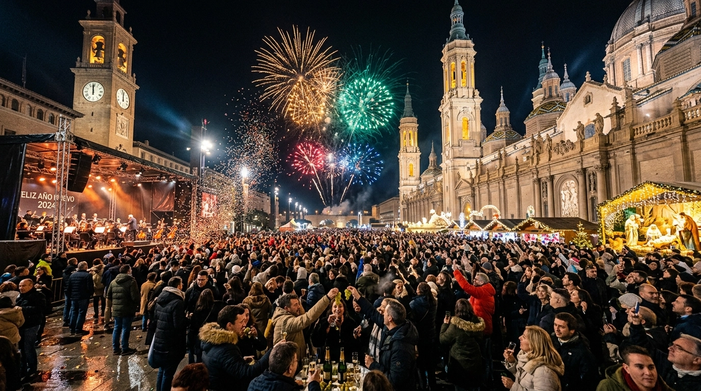 Silvester in Zaragoza (Spanien) 2026/2027: Feiern, Programm & Events