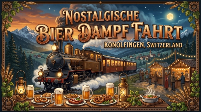 Nostalgische Bier Dampf Fahrt 2026: Winterreise durchs Emmental