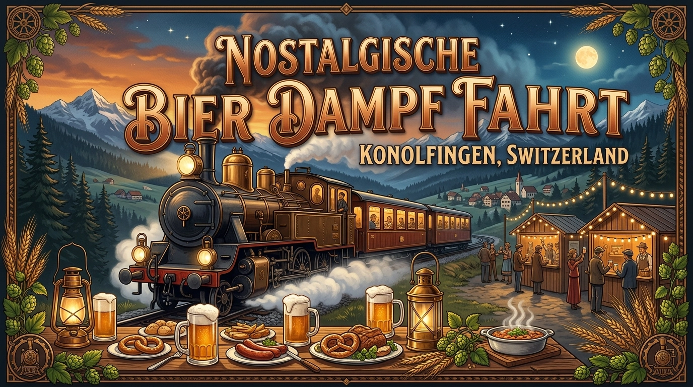 Nostalgische Bier Dampf Fahrt 2026: Winterreise durchs Emmental