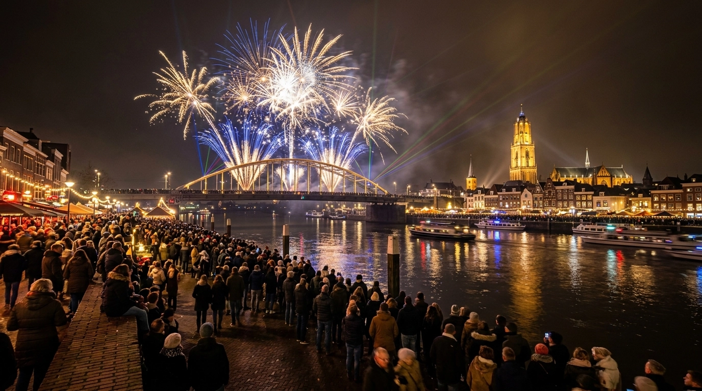 Silvester in Arnhem (Niederlande) 2026/2027 – Feuerwerk, Lichtshow und Neujahrsprogramm