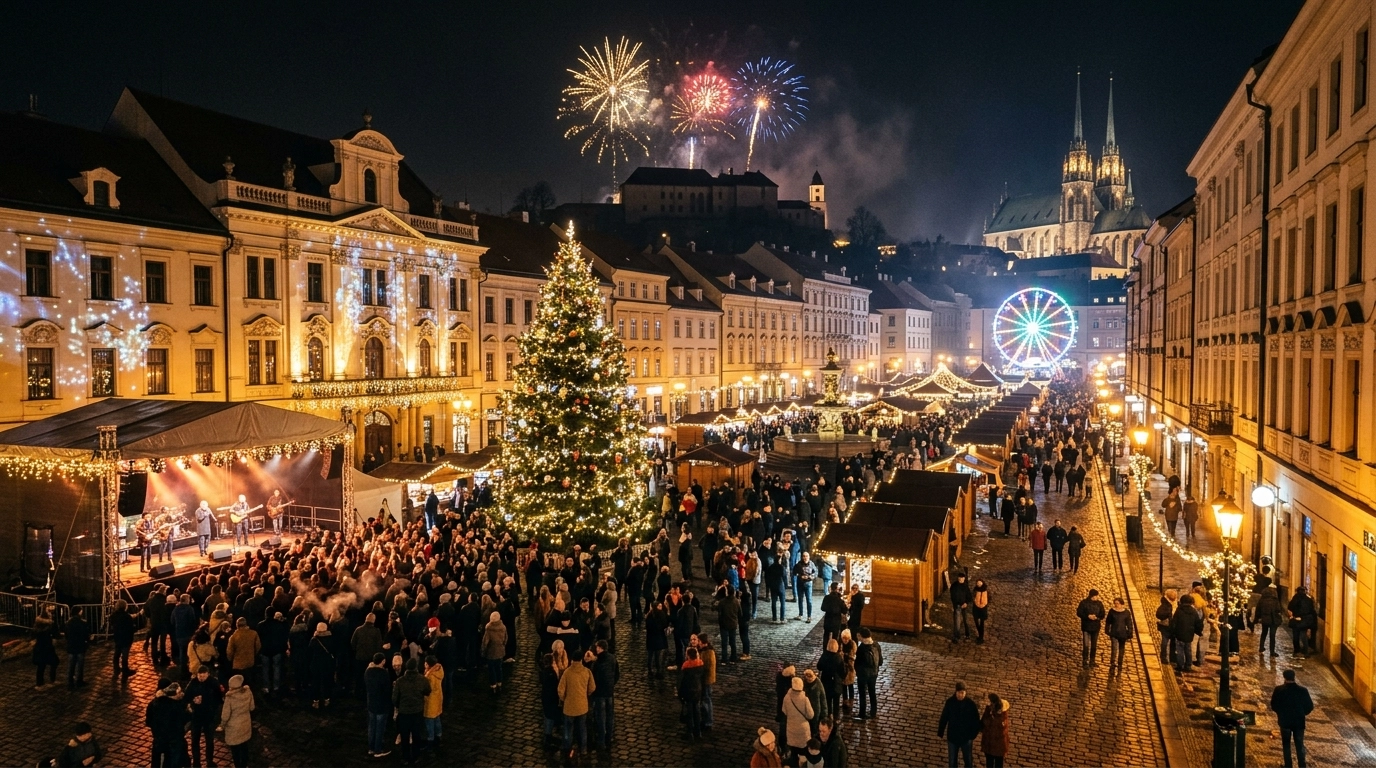 Silvester in Brno (Tschechien) 2026/2027: Feiern, Programm & Events