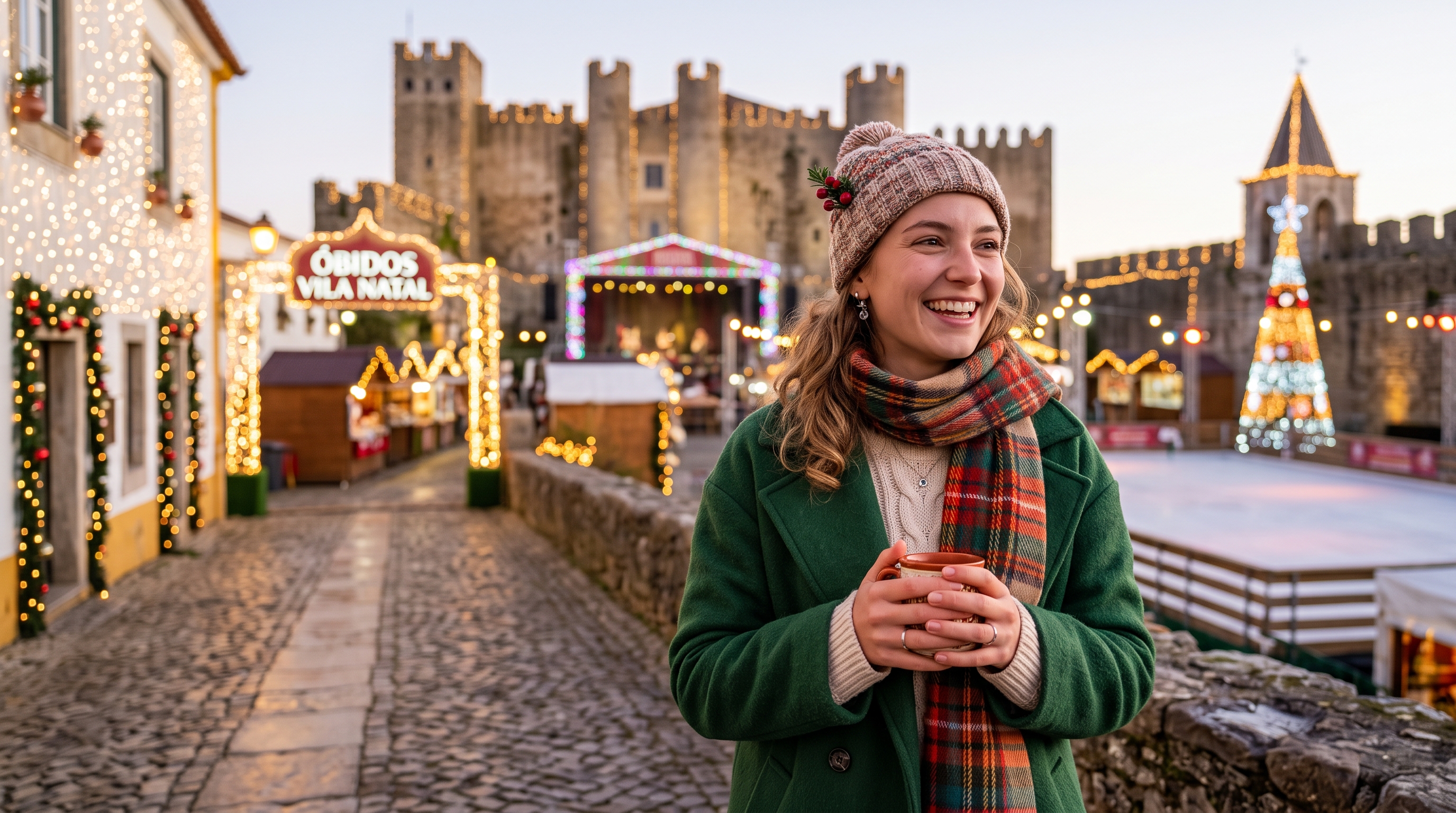 Óbidos Vila Natal 2026: Weihnachten in der mittelalterlichen Stadtmauer
