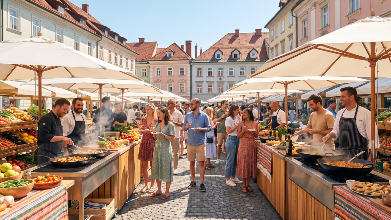 Odprta kuhna – Open Kitchen Ljubljana – Freitagsmarkt der Kulinarik