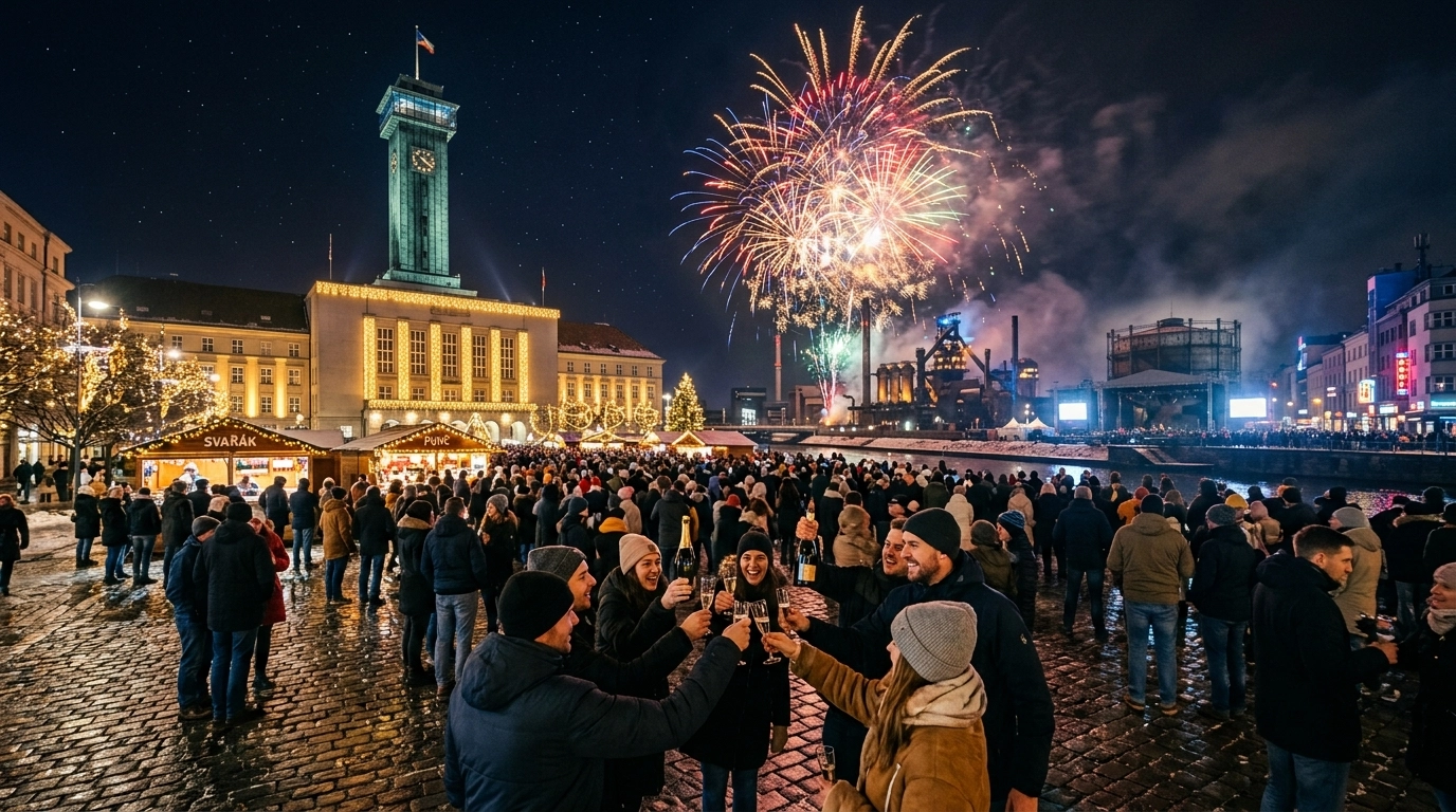 Silvester in Ostrava (Tschechien) 2026/2027: Feuerwerk, Programm und Feiern