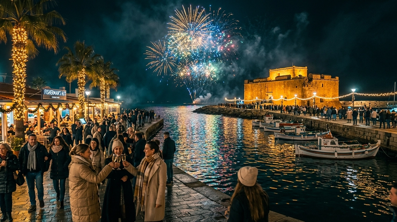 Silvester in Paphos (Zypern) 2026/2027 – Feiern, Feuerwerk und Programm