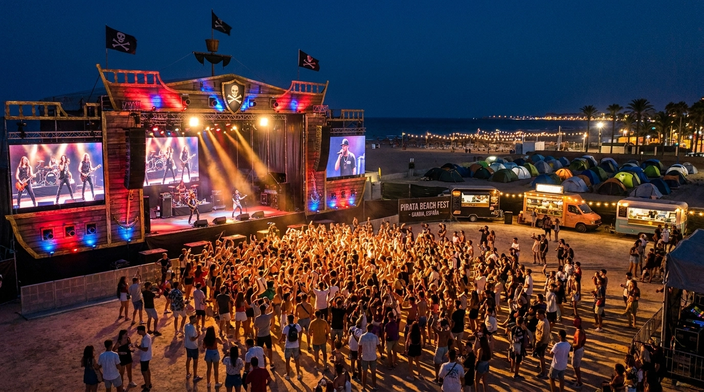 Pirata Beach Fest 2027 in Gandia (Spanien) – Rock, Rap & Mestizaje am Strand