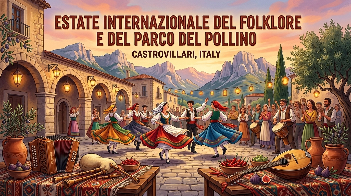 Estate Internazionale del Folklore e del Parco del Pollino 2027 in Castrovillari (Italien) – Folk-Festival im Pollino