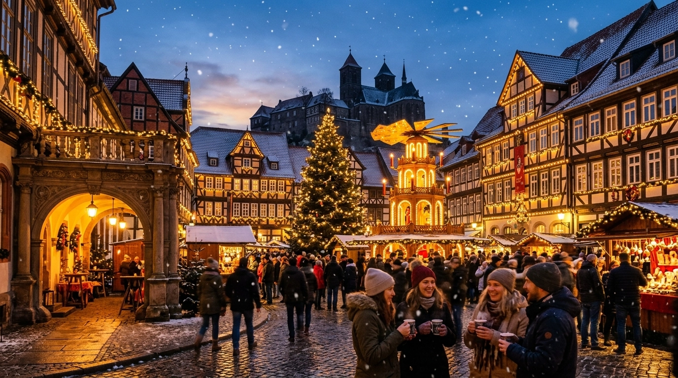 Quedlinburger Weihnachtsmarkt 2026 – UNESCO-Fachwerkzauber in Quedlinburg