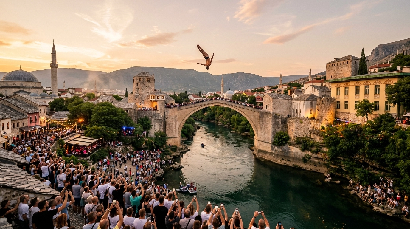 Red Bull Cliff Diving Mostar 2027: Klippenspringen von der Alten Brücke