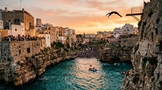 Red Bull Cliff Diving Polignano a Mare 2026: Klippenspringen an der Adria