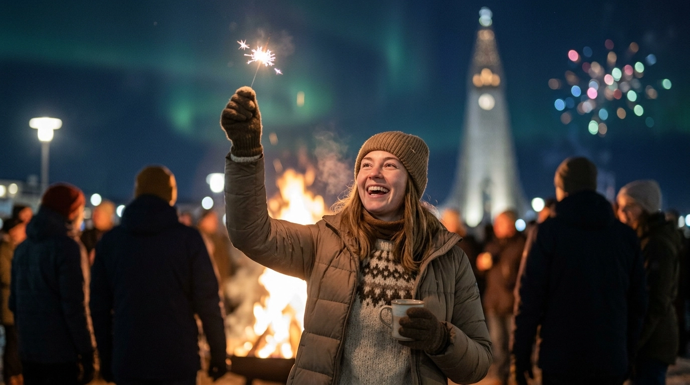 Silvester in Reykjavík 2026/2027 – Lagerfeuer, Feuerwerk und Nordlichter