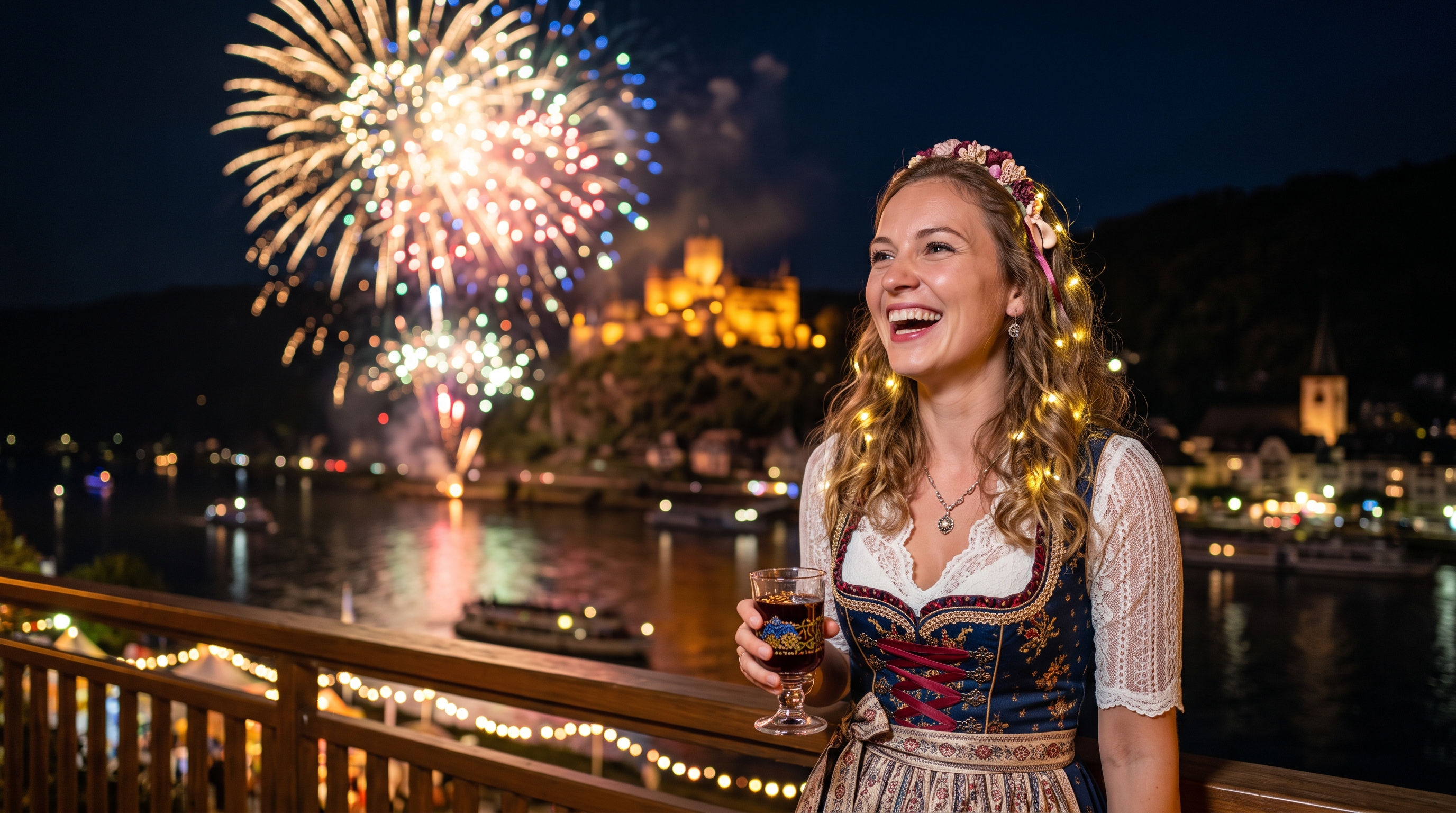 Rhein in Flammen Oberwesel 2026: Feuerwerk, Schlossbeleuchtung und Schiffskorso