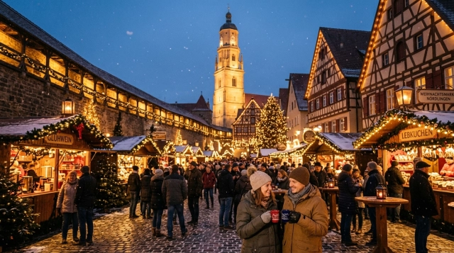Romantischer Weihnachtsmarkt Nördlingen 2026 – Weihnachtsmarkt in der mittelalterlichen Altstadt Bayern