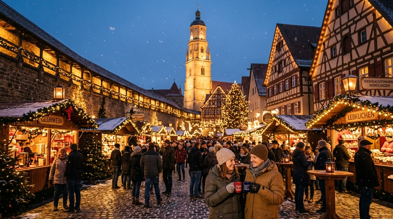 Romantischer Weihnachtsmarkt Nördlingen 2026 – Weihnachtsmarkt in der mittelalterlichen Altstadt Bayern