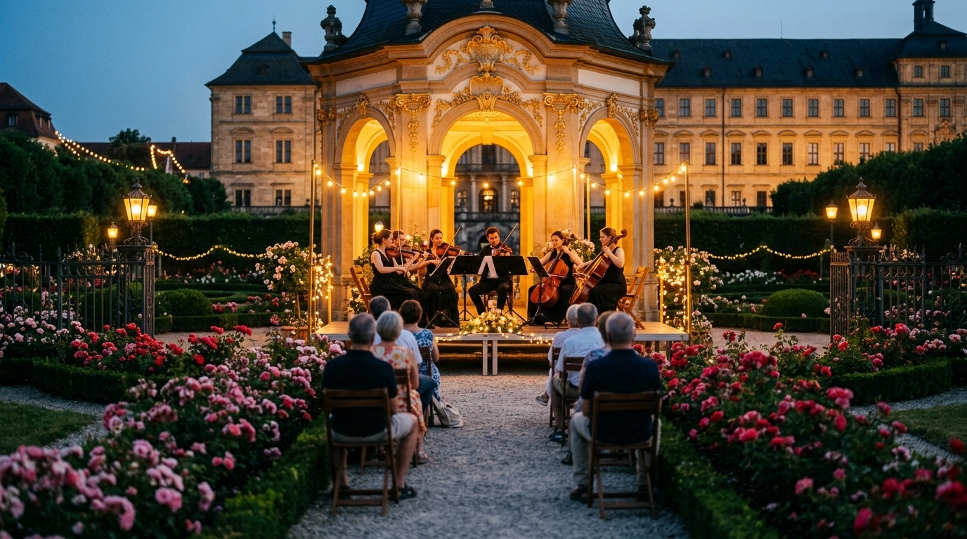 Rosengartenserenaden 2027 in Bamberg: Klassik im Rosengarten der Neuen Residenz