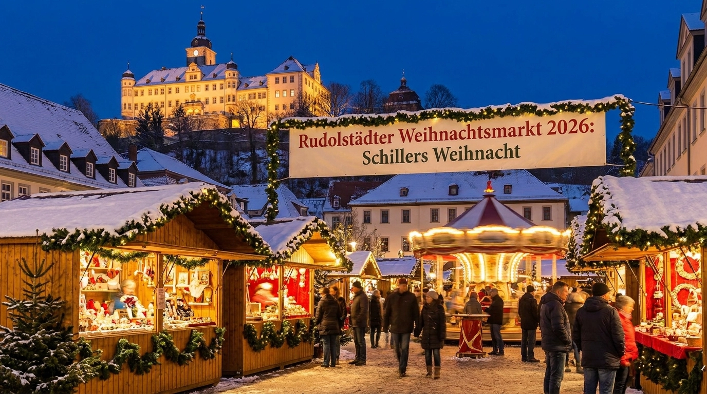 Rudolstädter Weihnachtsmarkt 2026: Schillers Weihnacht mit Blick auf Heidecksburg