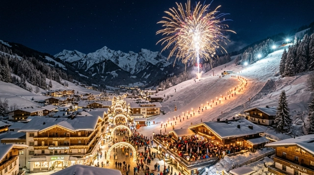 Silvester in Saalbach (Österreich) 2026/2027: Ski, Après-Ski & Feuerwerk