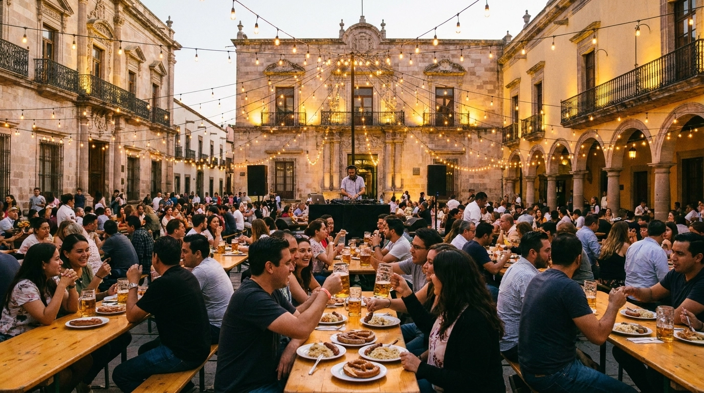 San Miguel Biergarten Barcelona 2026: Bierfest im Poble Espanyol