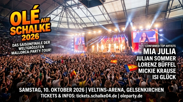 Olé auf Schalke 2026: Termin, Line up und Tickets in der VELTINS Arena