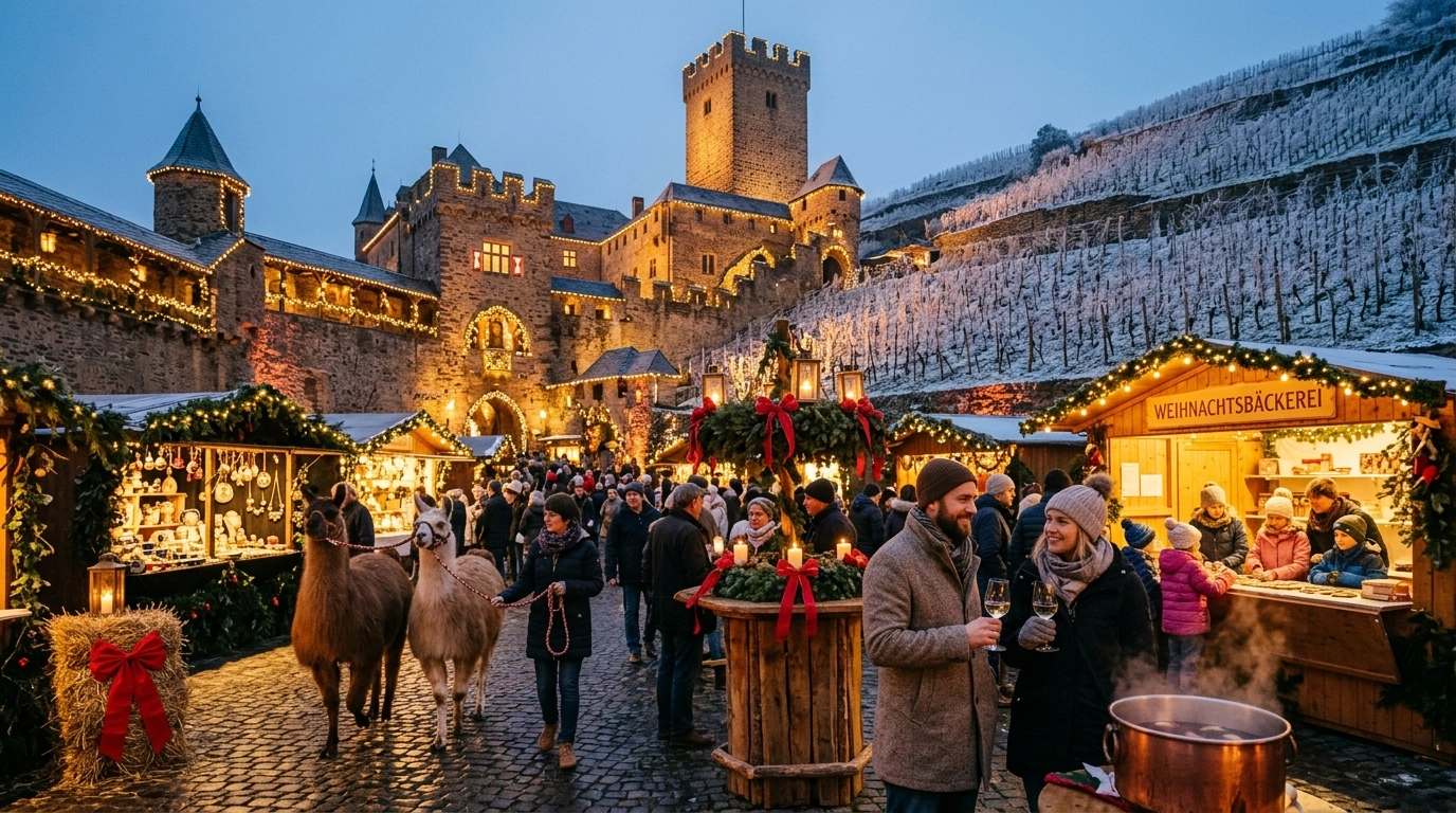 Schloss Vollrads Weihnachtsmarkt 2026 in Oestrich-Winkel – Wein, Kunst und Adventsglanz im Rheingau