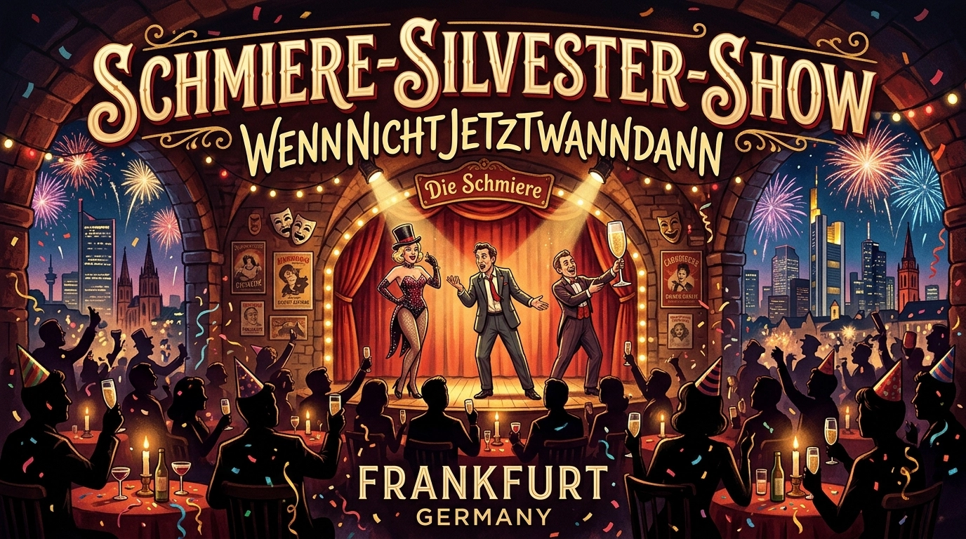 Schmiere-Silvester-Show 2026/27 in Frankfurt – Kabarett zum Jahreswechsel