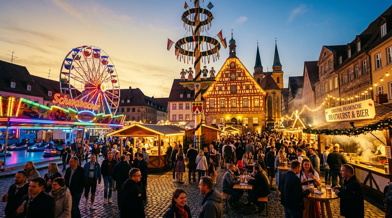 Schwabacher Herbstkirchweih 2026 in Schwabach – Termine, Fahrgeschäfte & Tipps